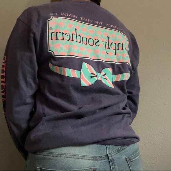 Simply Southern Purple Long-sleeve Shirt - Picture 6 of 6